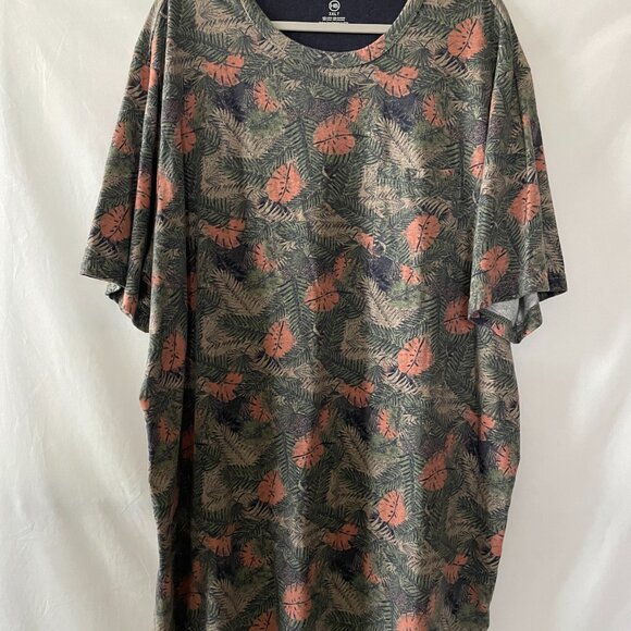 HB Mens Navy Blue Crew Neck Short Sleeve Leaf Print T-Shirt Size 3XLT Lot Of 2 - Picture 12 of 16